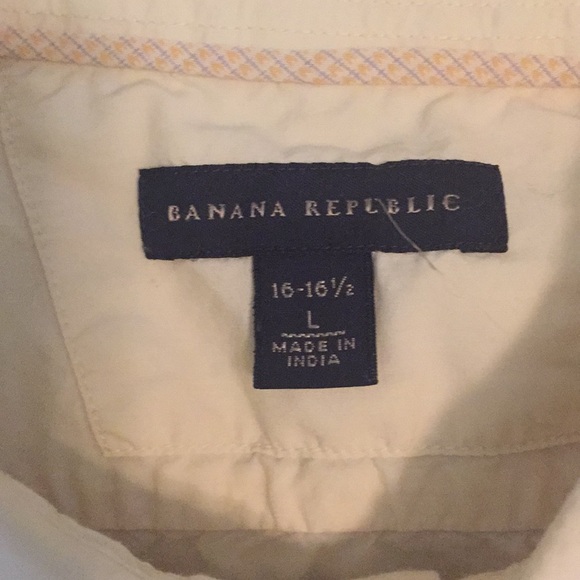 BR pale yellow men’s casual button up - Picture 2 of 6